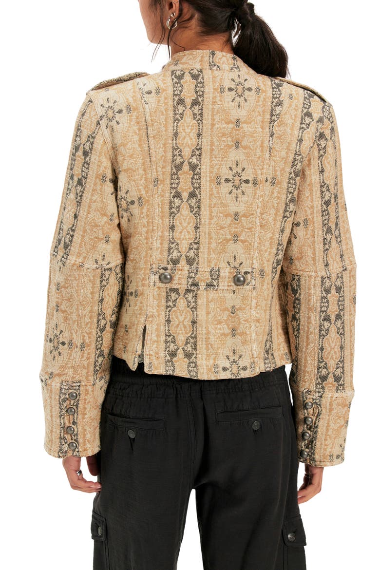Lotty Jacquard Jacket, Alternate, color, MORNING OAT