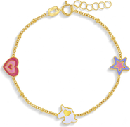 In Season Jewelry 14k Enamel Unicorn Power Bracelet
