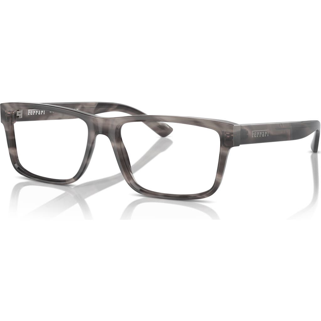 Ferrari 55mm Rectangle Optical Glasses In Gray
