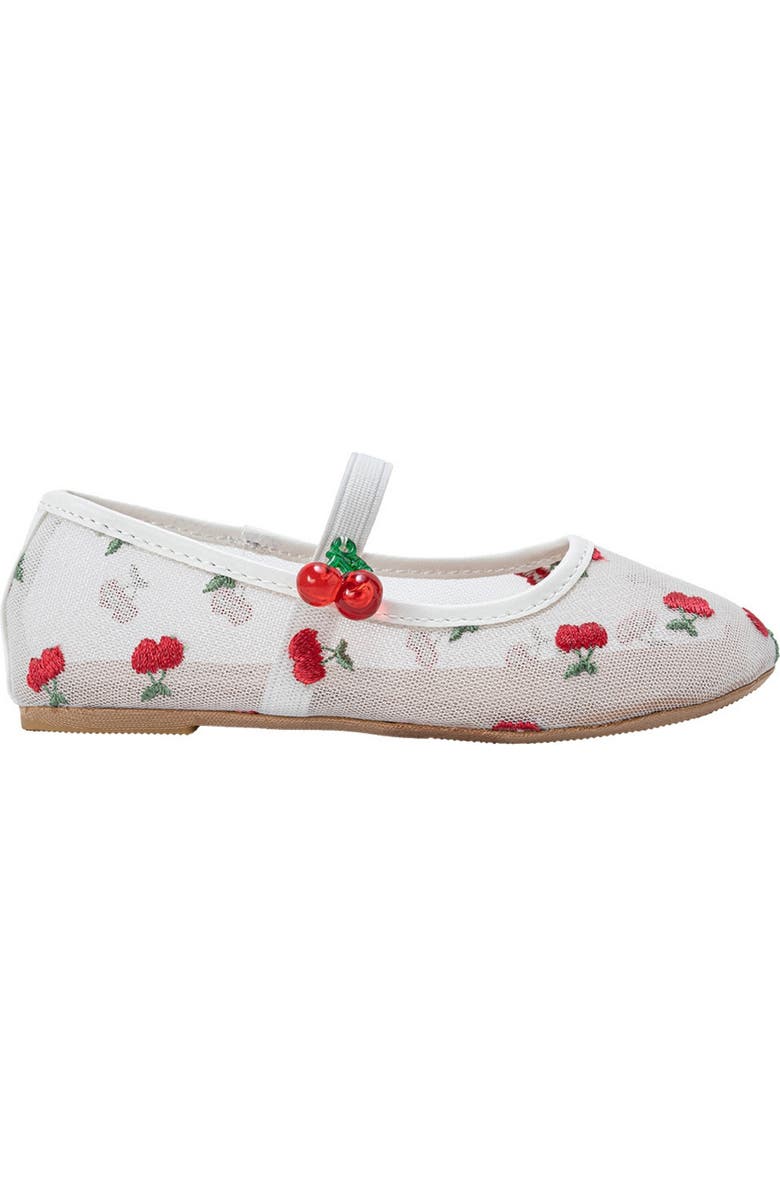 bebe Sweetie Mary Jane Flat, Alternate, color, White