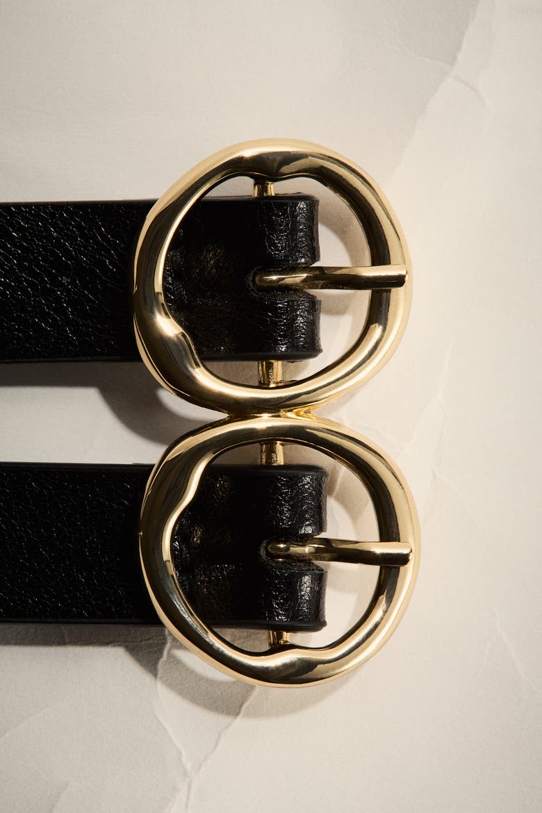Double-strap Belt, Alternate, color, Black