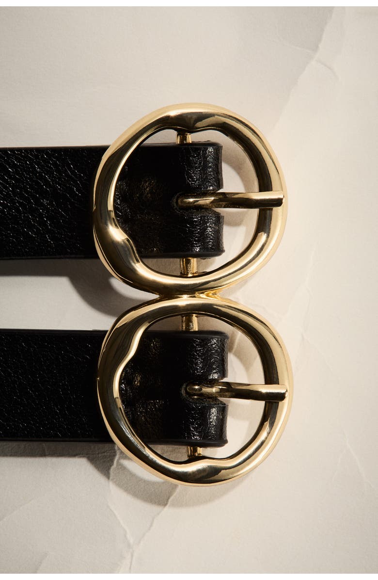 H&M Double-strap Waist Belt, Alternate, color, Black