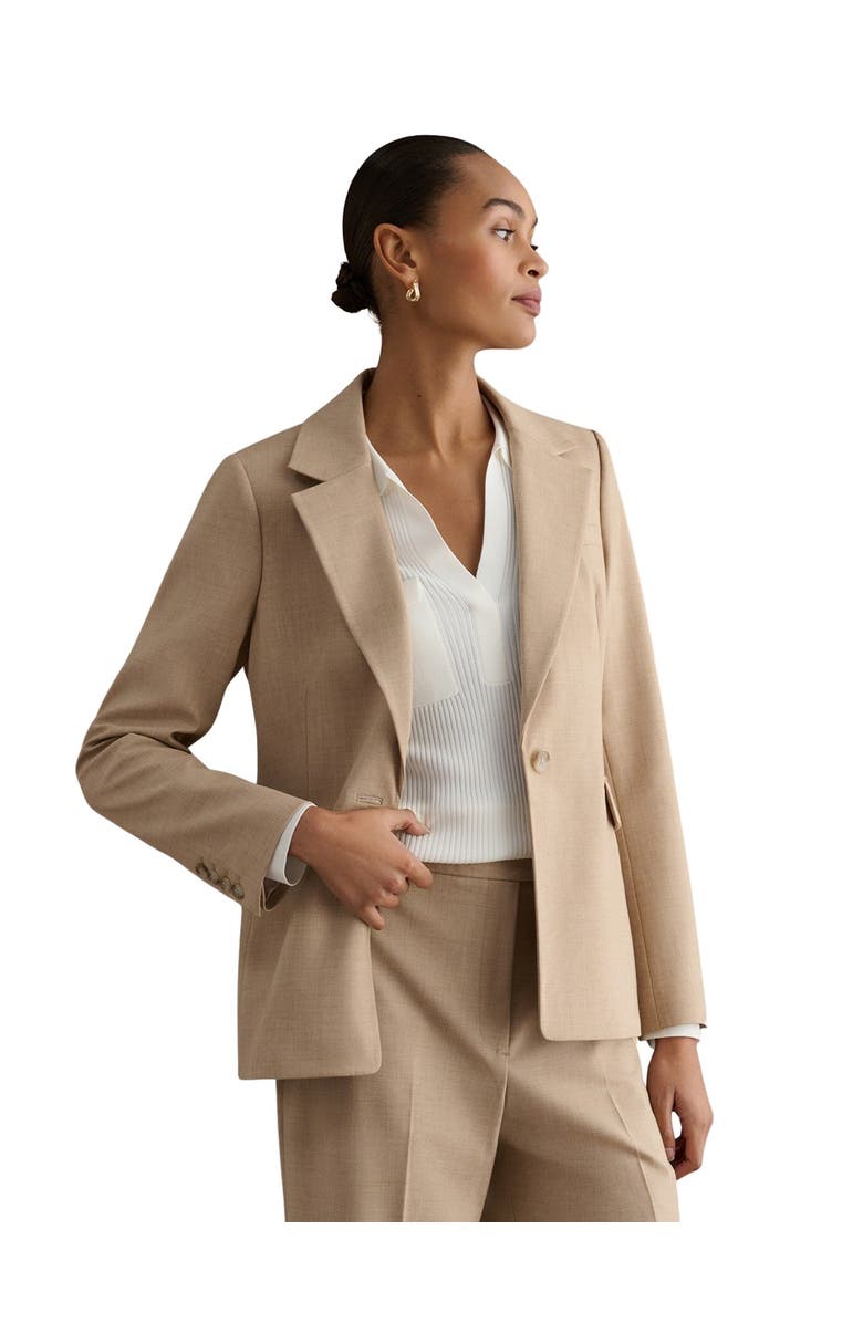 HOBBS LONDON Ashleen Single-Breasted Blazer, Main, color, Neutral