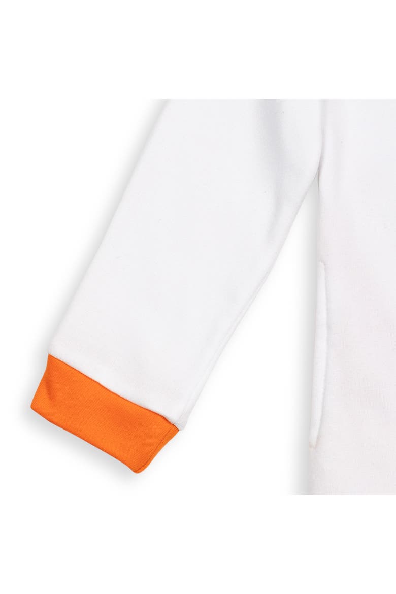 Fleece Pullover Hoodie, Alternate, color, White Orange BB8