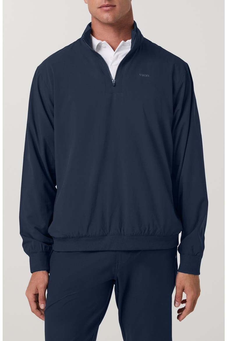 Venture Quarter Zip Performance Jacket, Main, color, INK LINEN TEXTURE