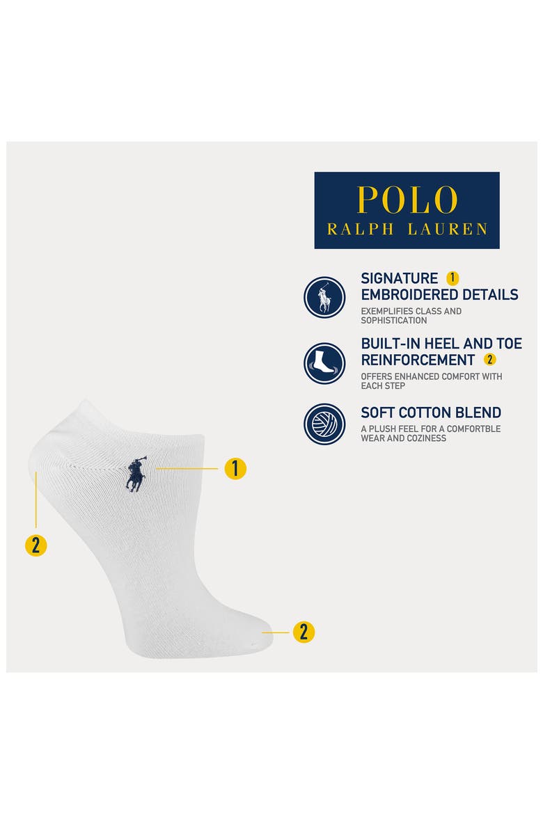 Assorted 6-Pack Ankle Socks, Alternate, color, WHITE