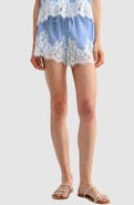 All in Favor <p>Lace Hem Stripe Shorts</p>