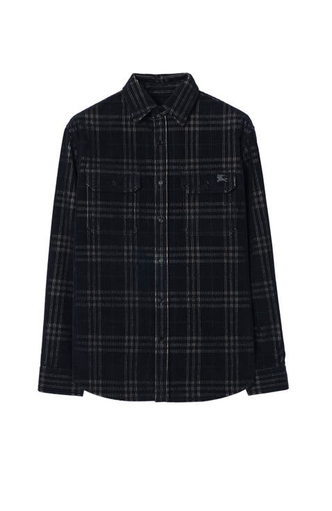 Check Corduroy Overshirt