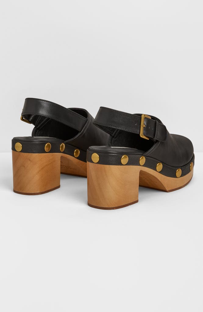 Jori Slingback Platform Studded Clog, Alternate, color, Black