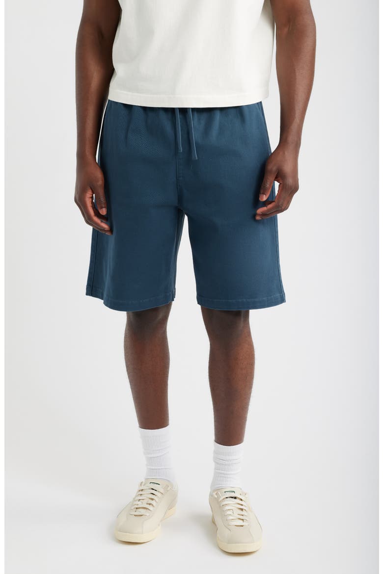 Peninsula Cotton Twill Drawstring Shorts, Main, color, NAVY