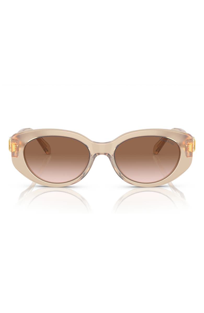 Swarovski 53mm Gradient Oval Sunglasses, Main, color, 
