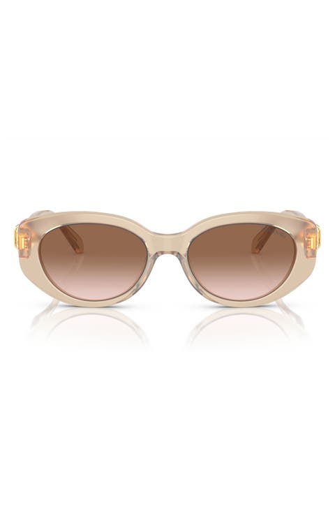 53mm Gradient Oval Sunglasses