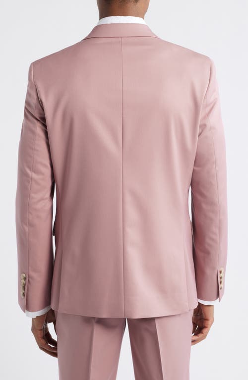 Open Edit Slim Fit Sharkskin Blazer In Pink Timber