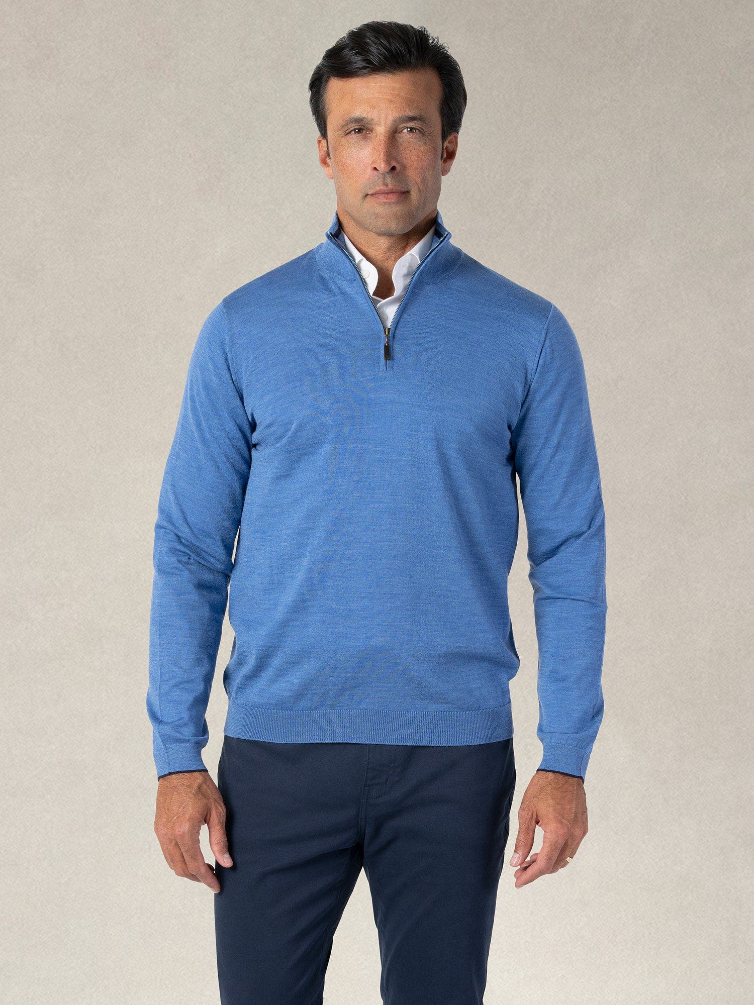 Sky Blue with Navy Tipping