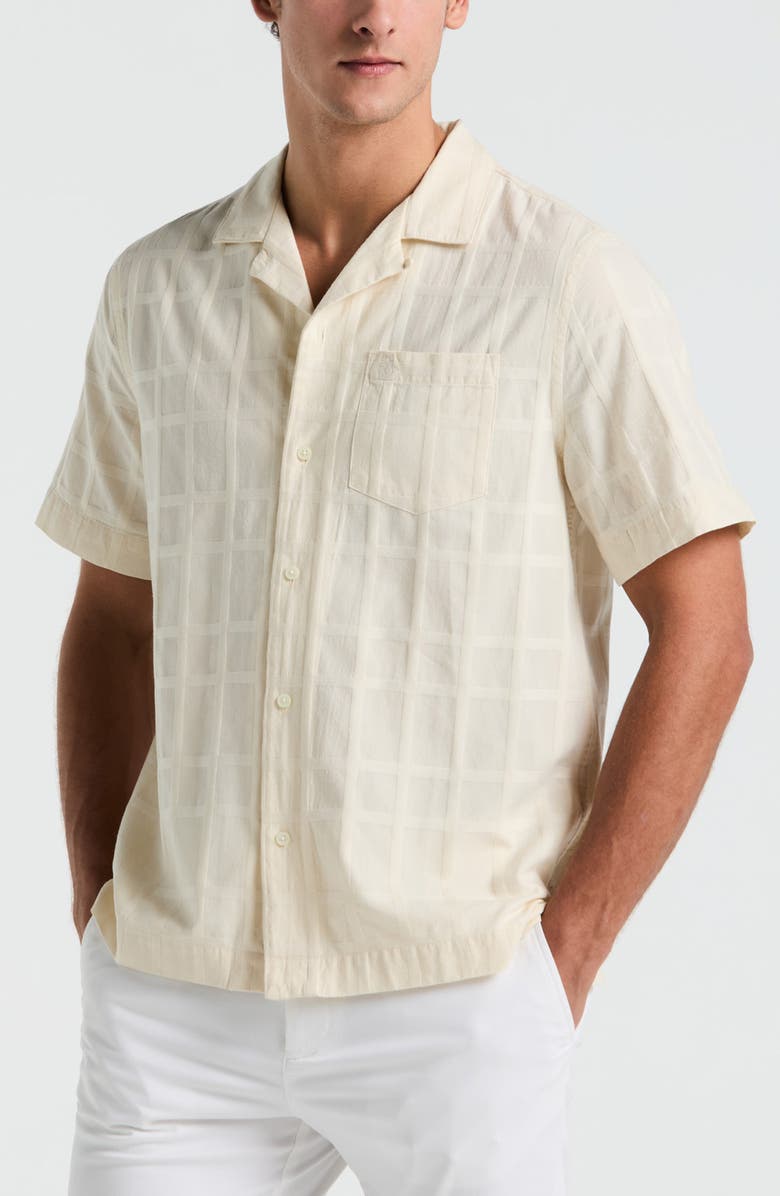 Original Penguin Dobby Check Camp Shirt, Main, color, Birch