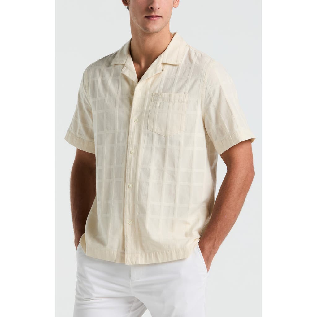 Original Penguin Dobby Check Camp Shirt In White