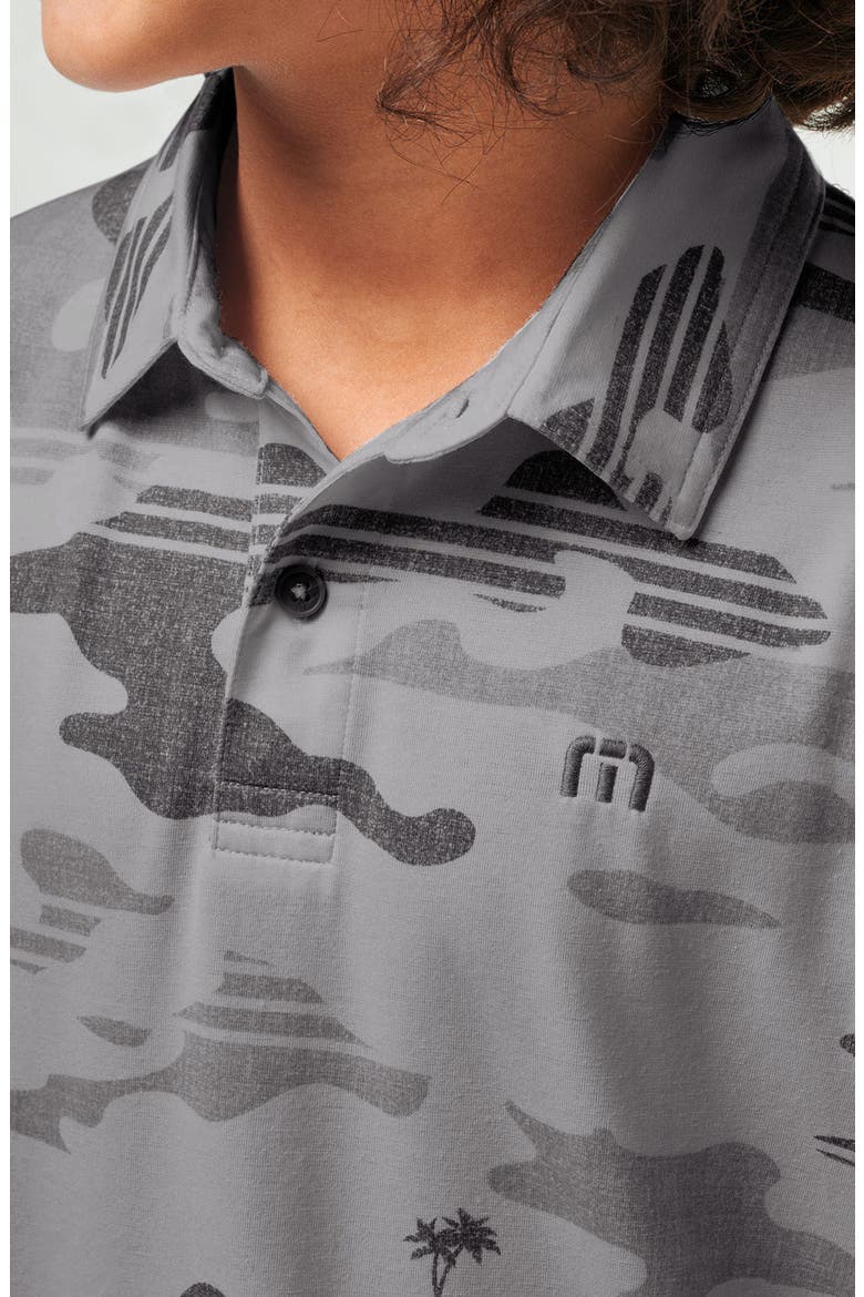 Kids' Heather Camo Knit Polo, Alternate, color, HEATHER GREY