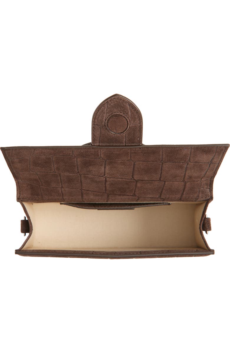 Jacquemus Le Grand Bambino Croc Embossed Suede Crossbody Bag, Alternate, color,