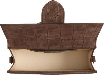 Le Grand Bambino Croc Embossed Suede Crossbody Bag