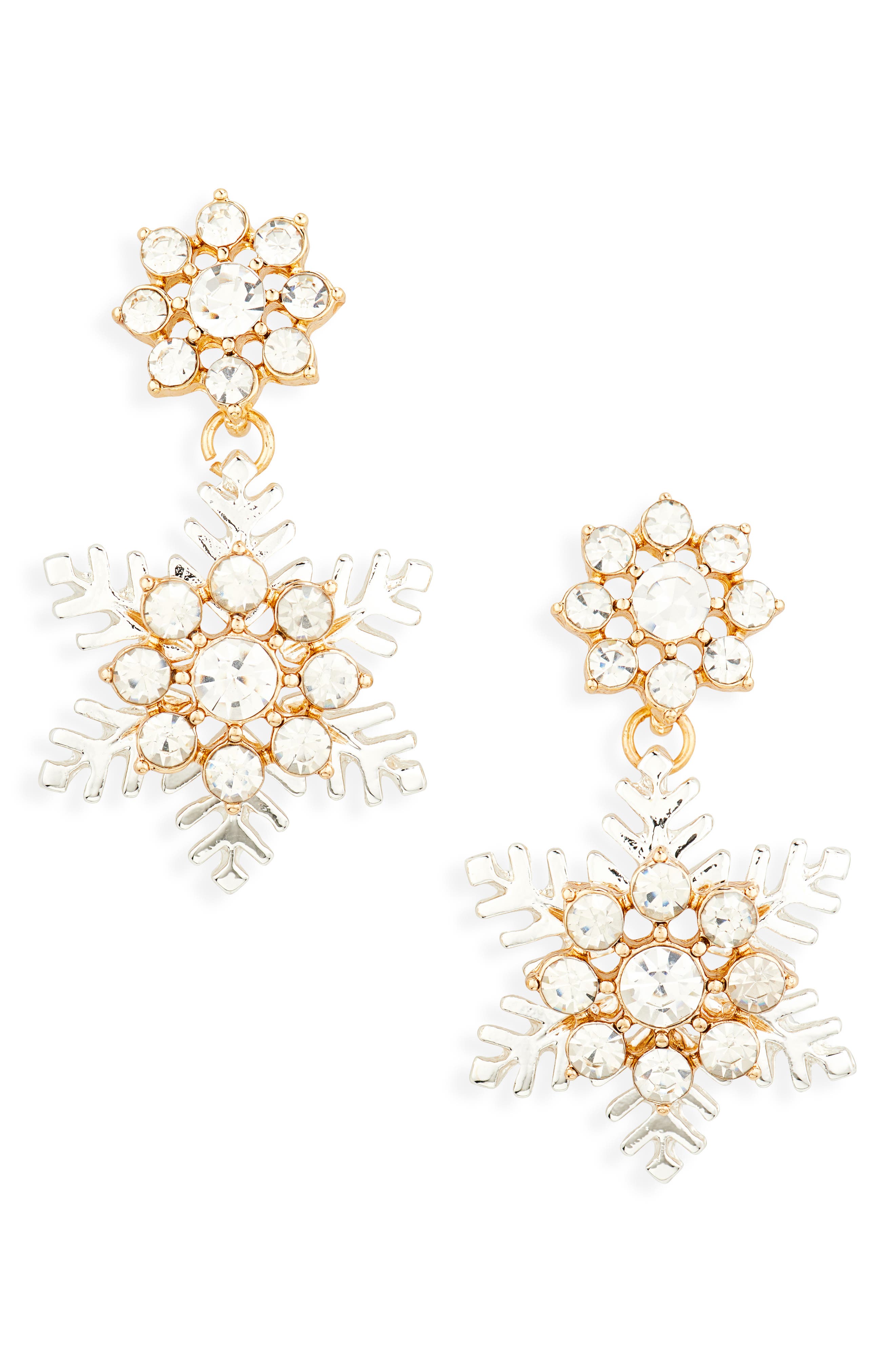 Leith Snowflake Drop Earrings