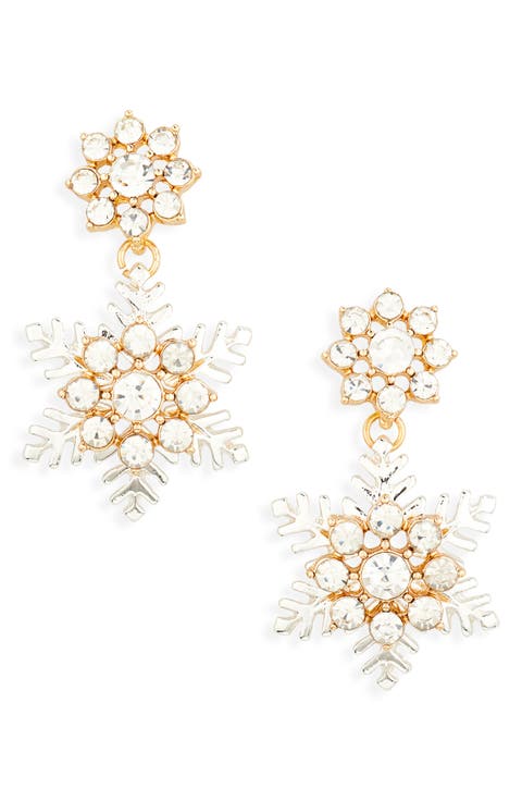 Snowflake Drop Earrings