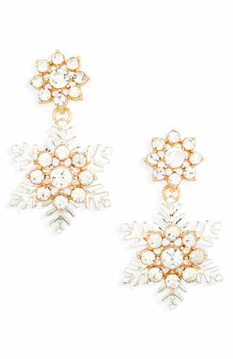 Leith Snowflake Drop Earrings