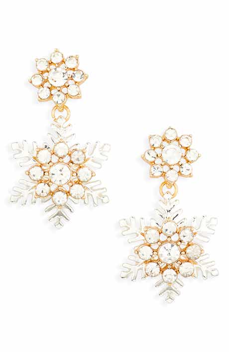 Leith Snowflake Drop Earrings