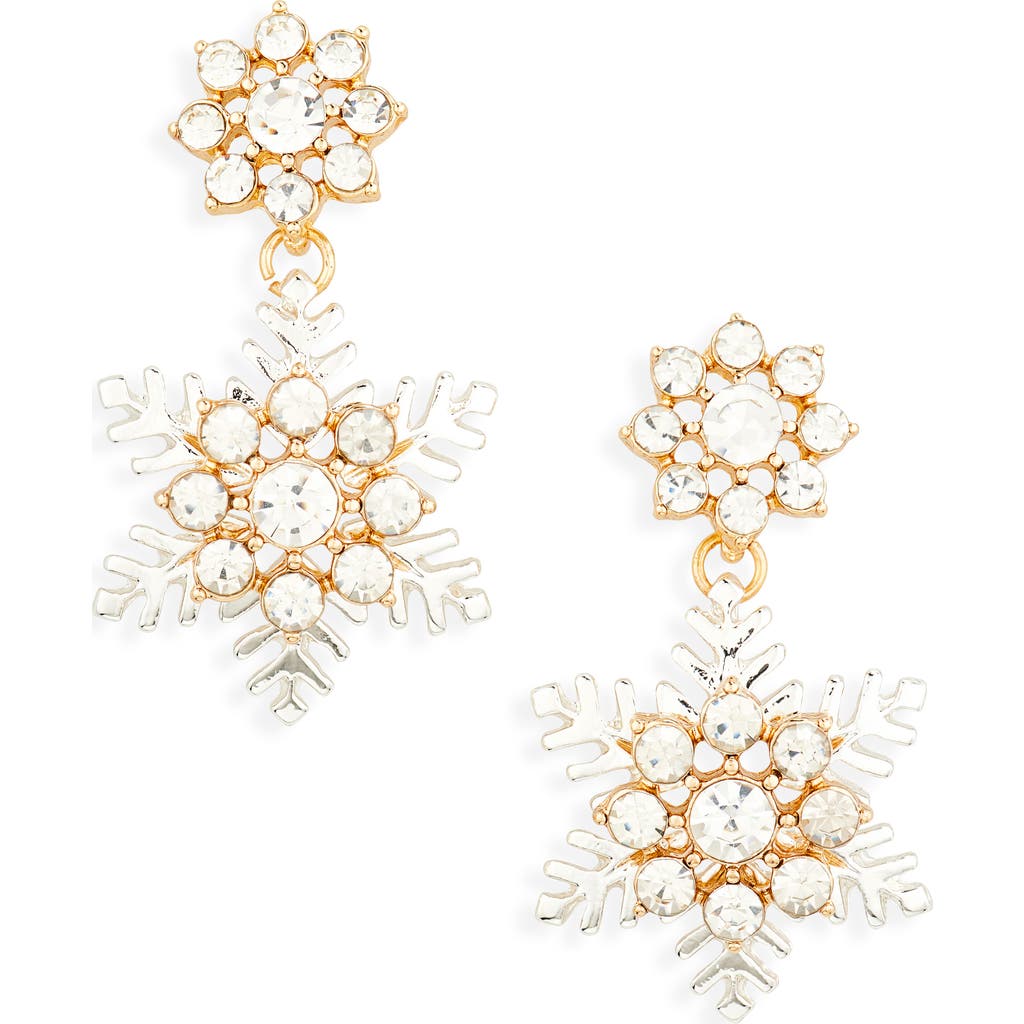 Leith Snowflake Drop Earrings In Gold