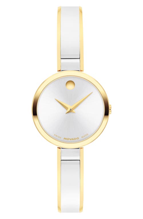 Movado Women's Moda Swiss Quartz Stainless-steel Watch, 24mm In Silver