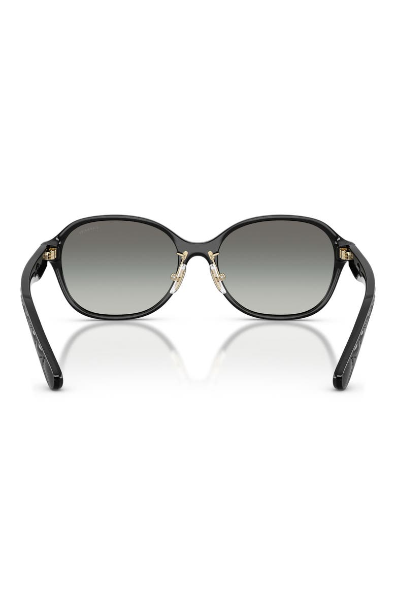 56mm Gradient Round Sunglasses, Alternate, color, BLACK / GREY GRADIENT