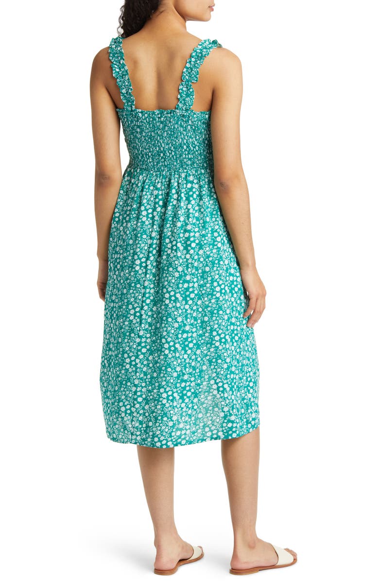 Harlow & Rose Floral Elastic Ruffle Strap A-Line Dress, Alternate, color, 