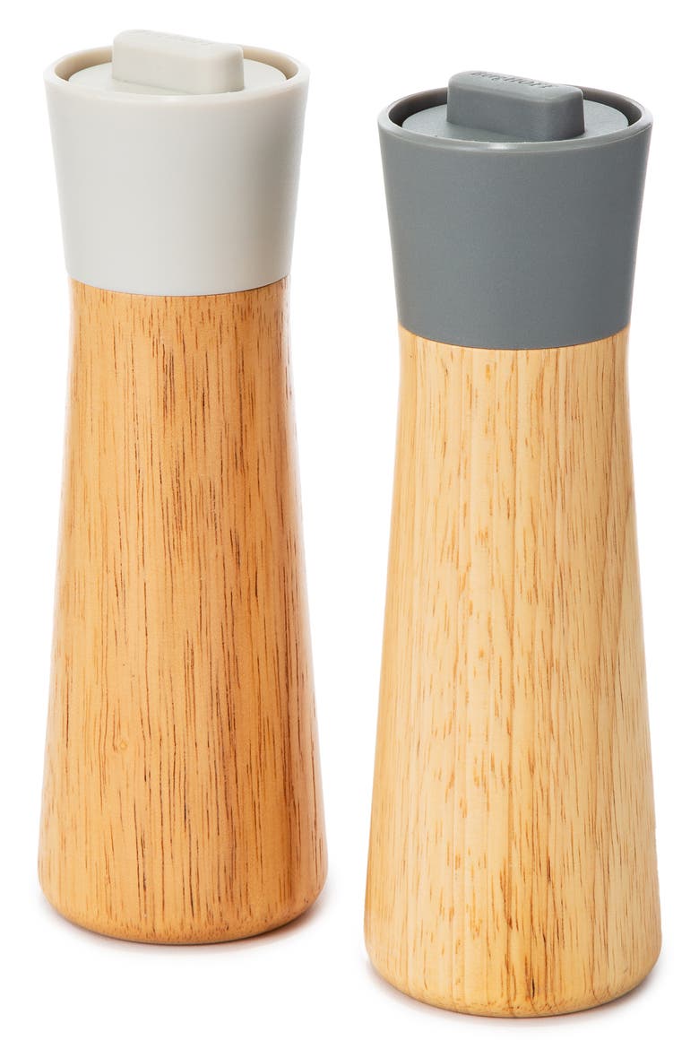 Leo Balance 2-Piece Rubberwood Spice Grinders, Main, color, MULTICOLOR