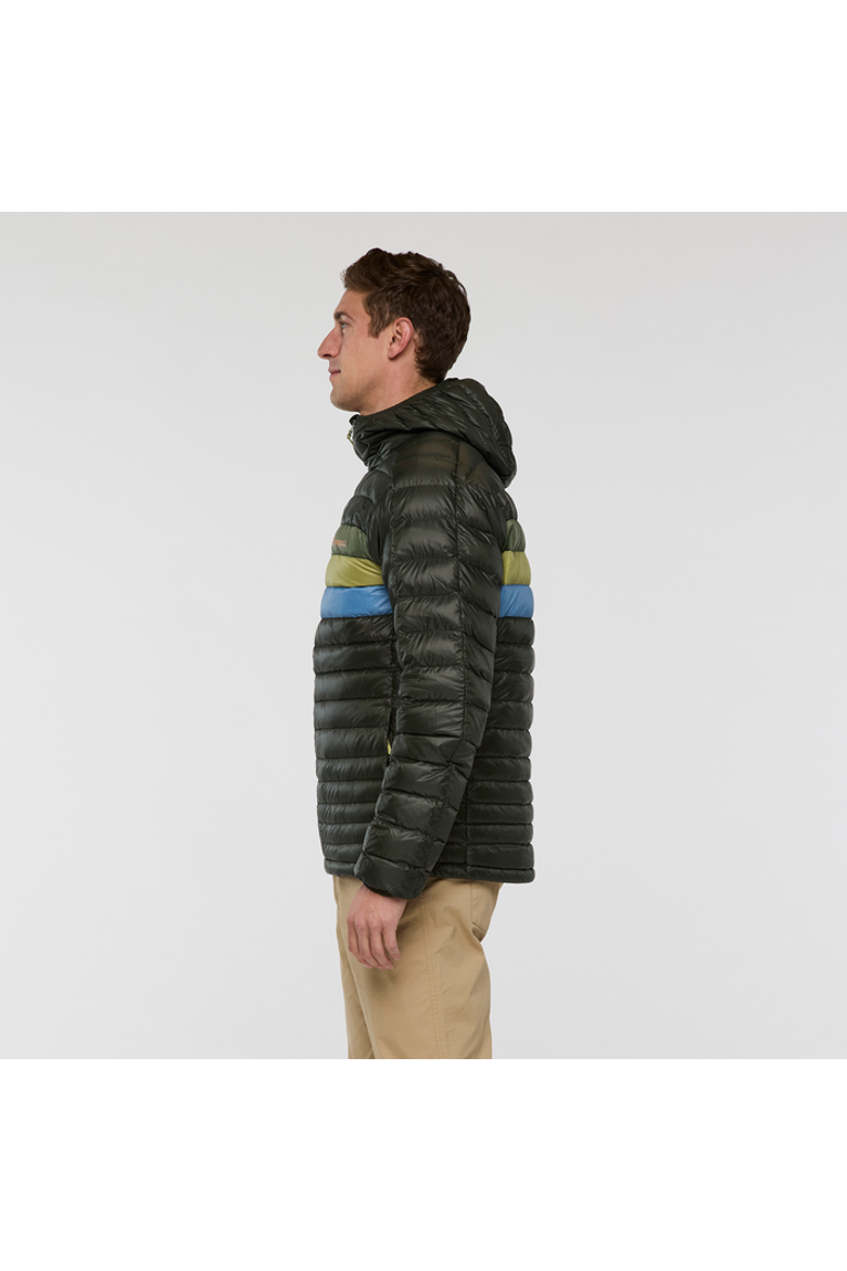 Fuego Down Hooded Jacket - Men's, Alternate, color, Woods Stripes