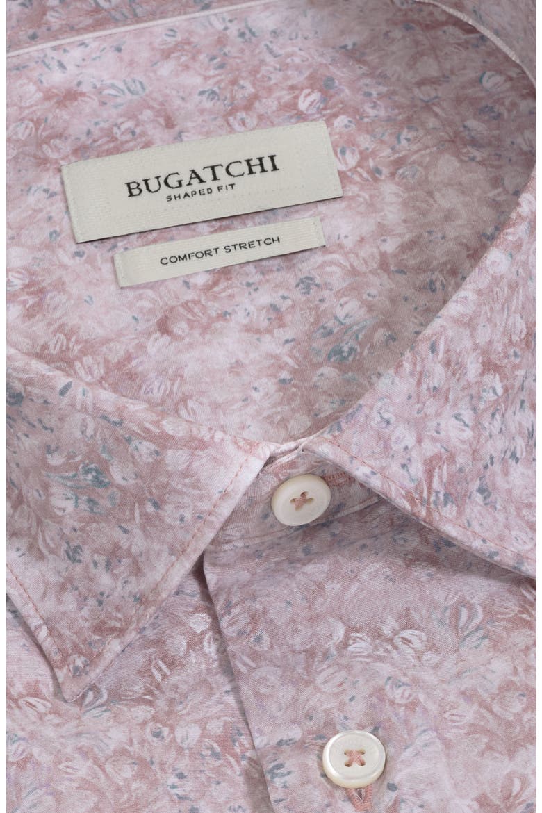 Julian Shaped Fit Floral Stretch Button-Up Shirt, Alternate, color, DUSTY PINK