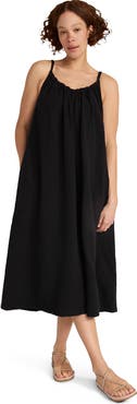 Haven Well Within Textured Cotton Gauze Flowy Midi Dress