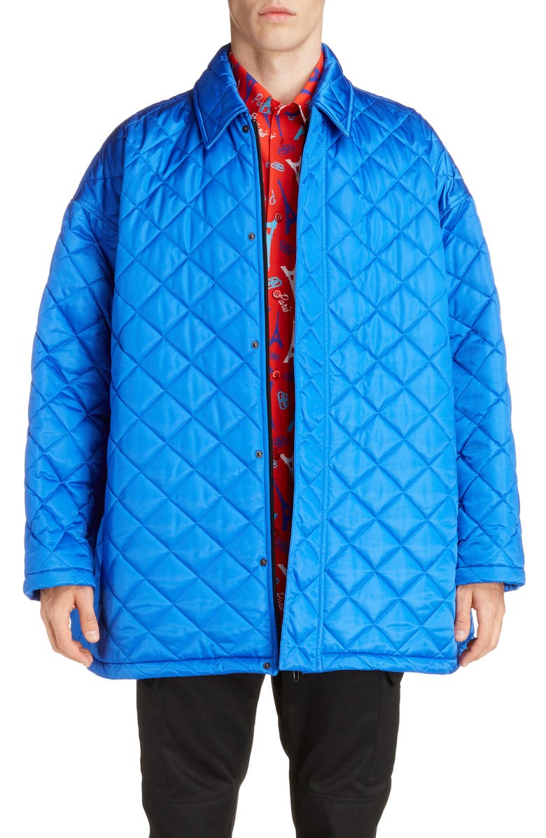 Balenciaga Oversize Quilted Nylon Jacket, Main, color, 