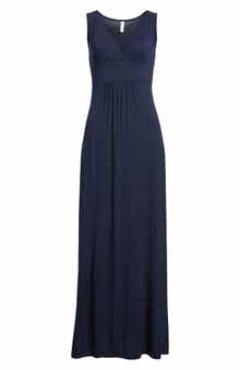 V-Neck Jersey Maxi Dress