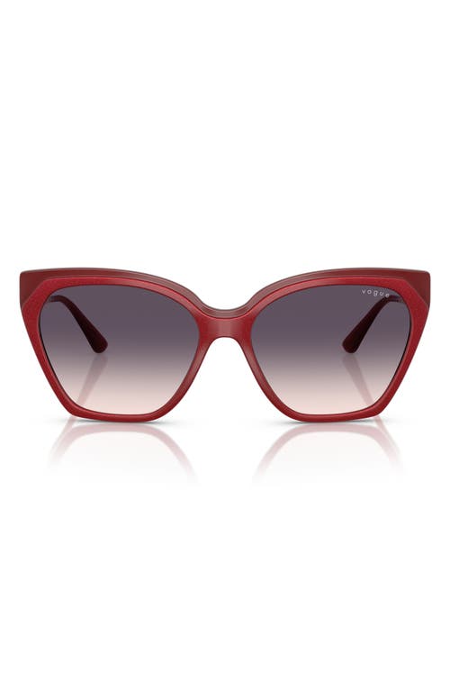 Vogue 57mm Polarized Gradient Cat Eye Sunglasses