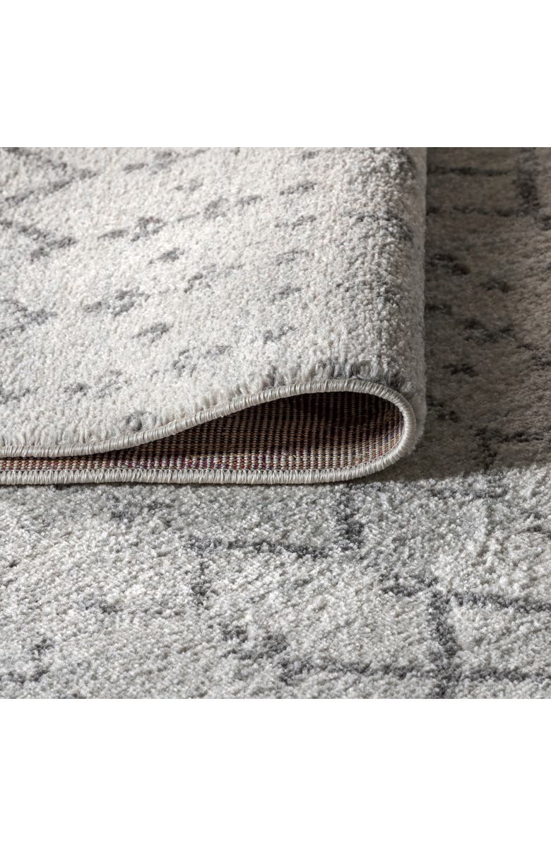 JONATHAN Y Moroccan HYPE Boho Vintage Diamond Oval Area Rug, Alternate, color, Cream/Gray