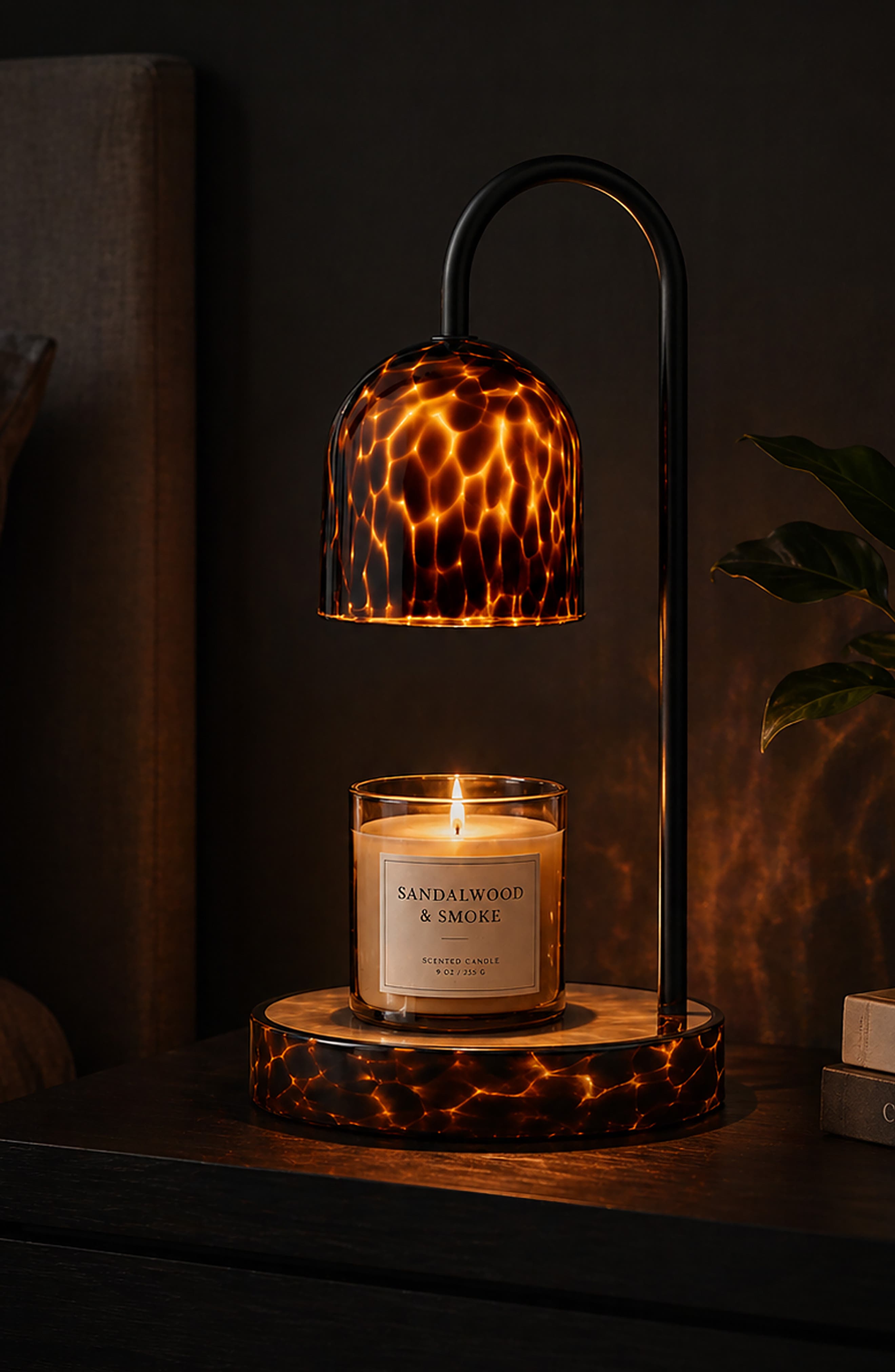 Luze Tortoise Shell Glass Candle Warmer | Nordstromrack