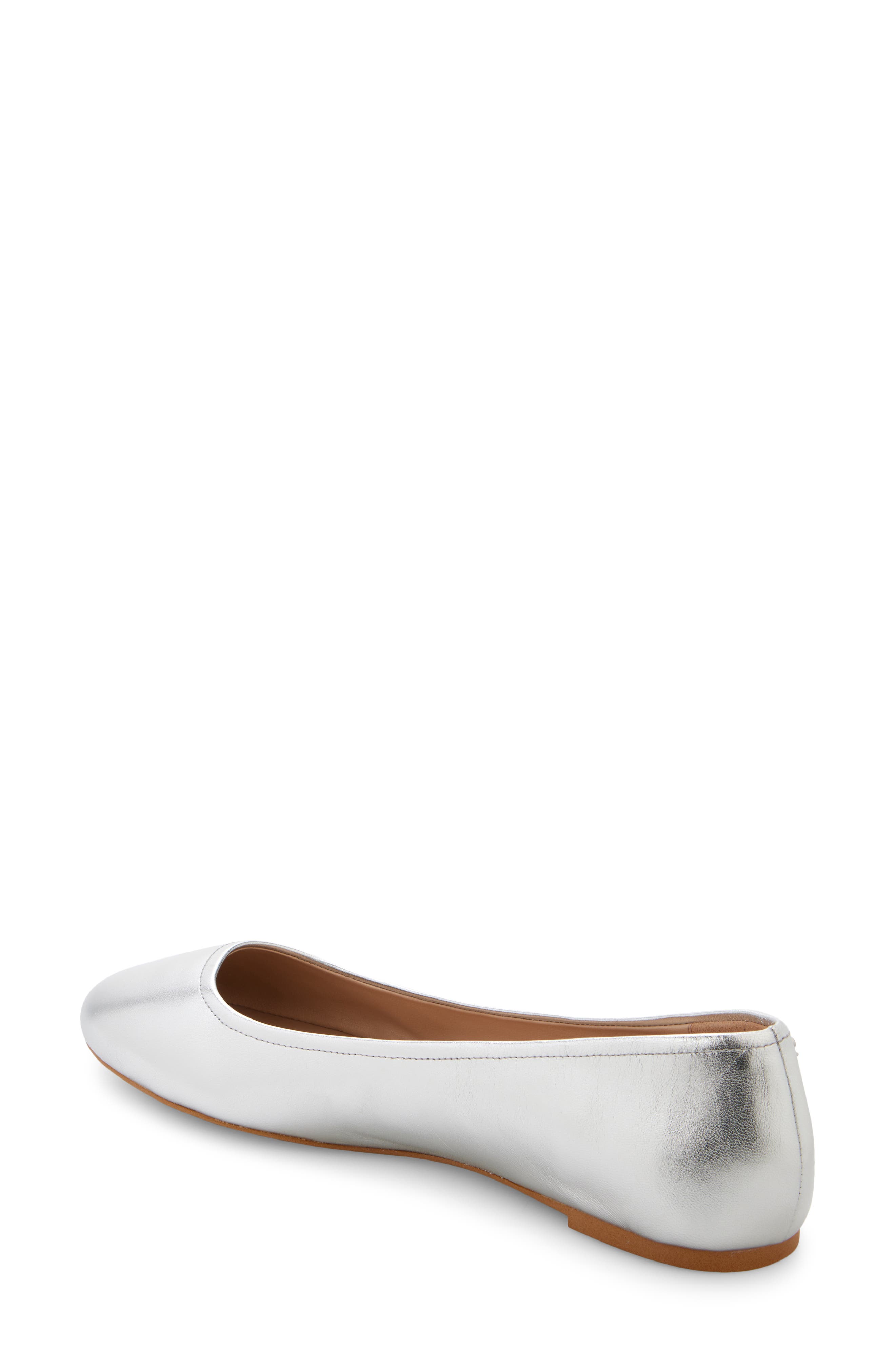 Stuart Weitzman Nadine Flat, Alternate, color, Silver