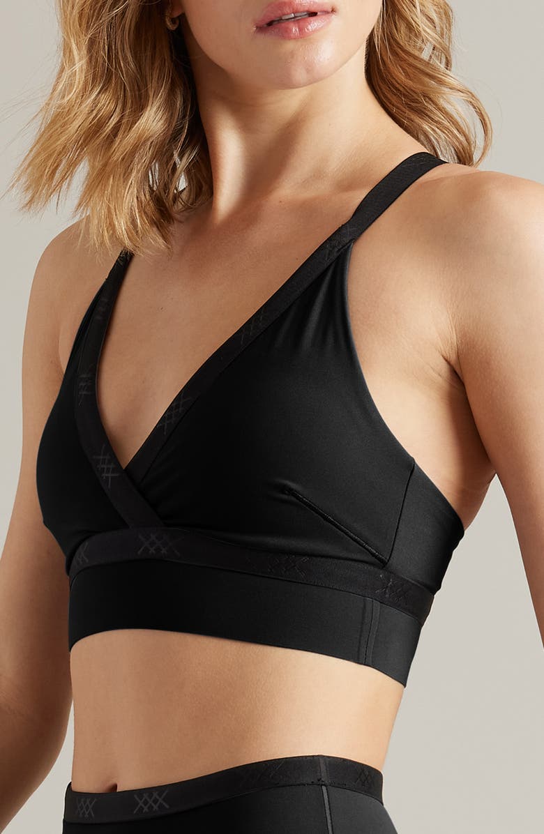 Rhone Banded Hi-Form Sports Bra, Alternate, color, Black