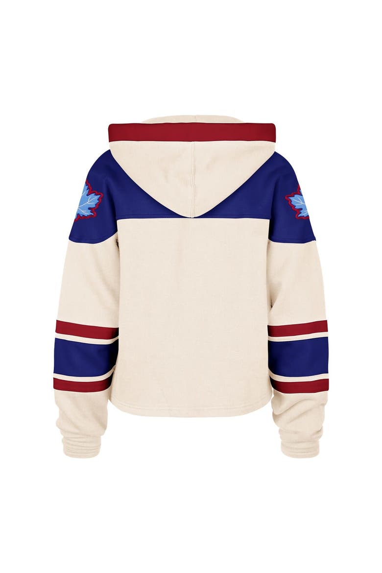 Women's '47 Cream Hockey Canada Cropped Superior Lacer Hoodie, Alternate, color, Cream