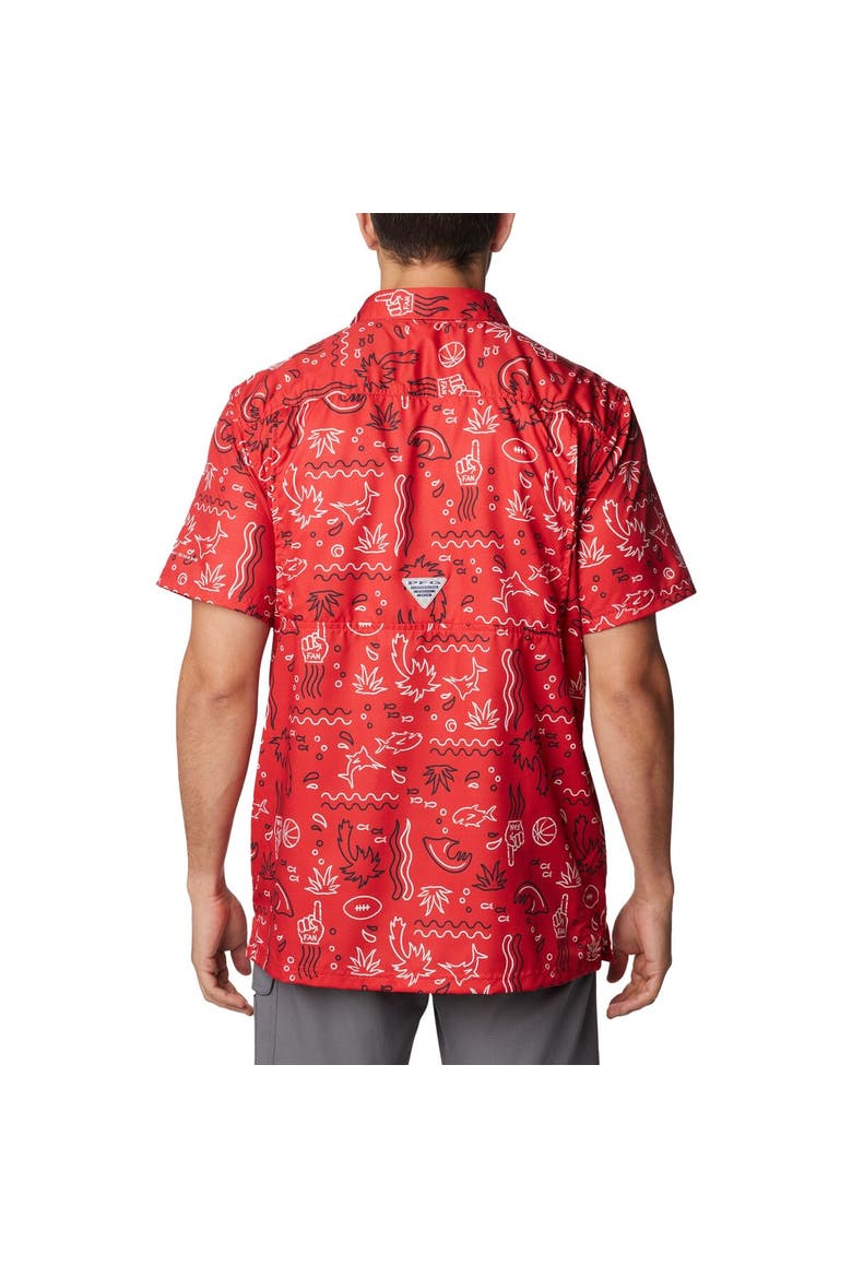 Men's Columbia Red Georgia Bulldogs Super Slack Tide Omni-Wick Button-Up Shirt, Alternate, color, Red