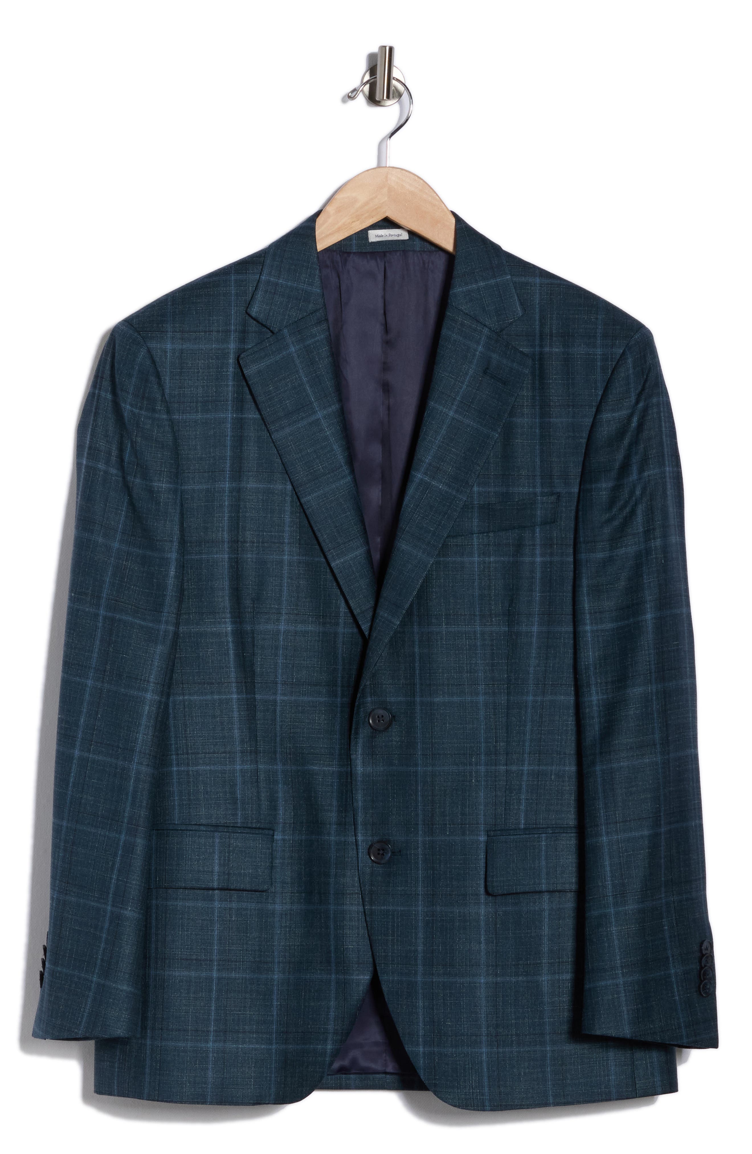 Peter Millar Flynn Classic Fit Plaid Wool Blend Sport Coat