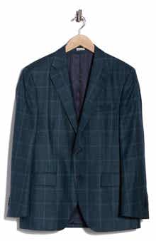 Peter Millar Flynn Classic Fit Plaid Wool Blend Sport Coat