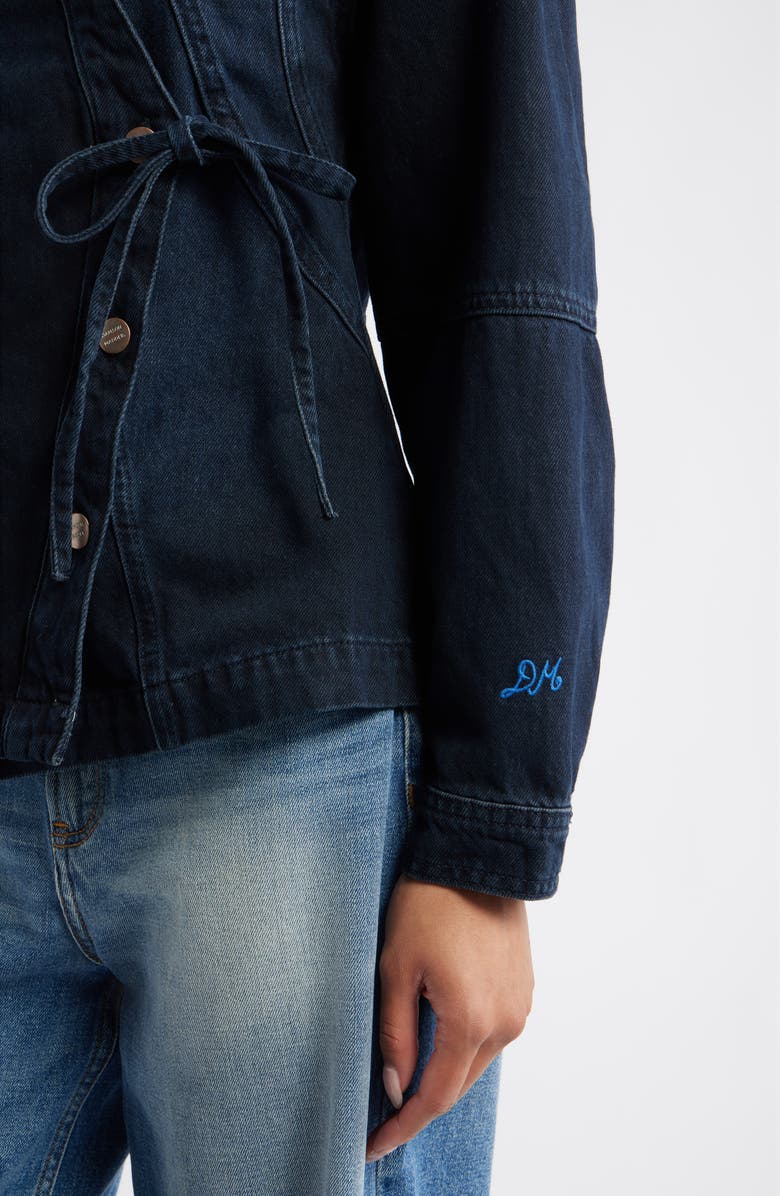 Damson Madder Finella Asymmetric Denim Shirt Jacket, Alternate, color, Blue