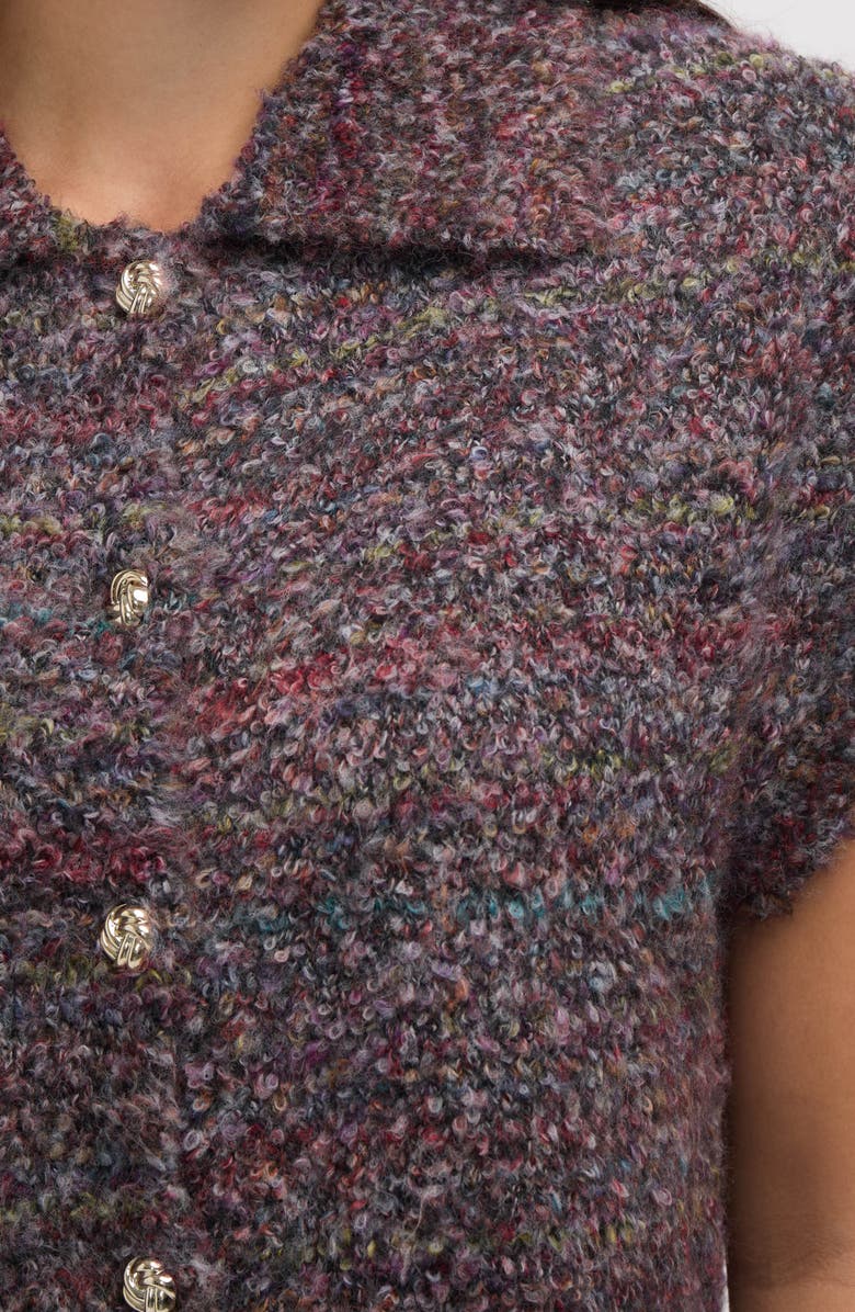 NVLT Bouclé Dolman Sleeve Cardigan, Alternate, color, Grey Multi