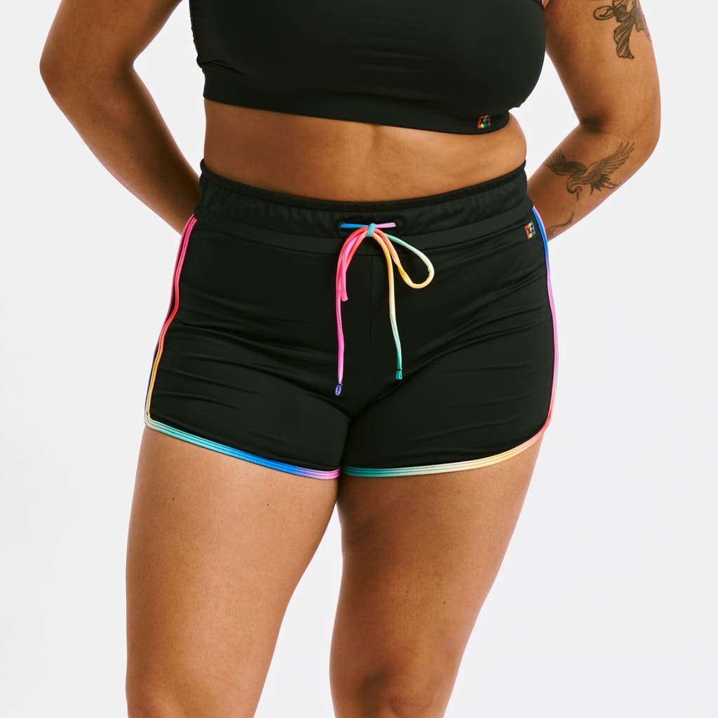 Tomboyx High Waisted Swim Boy Short In Black