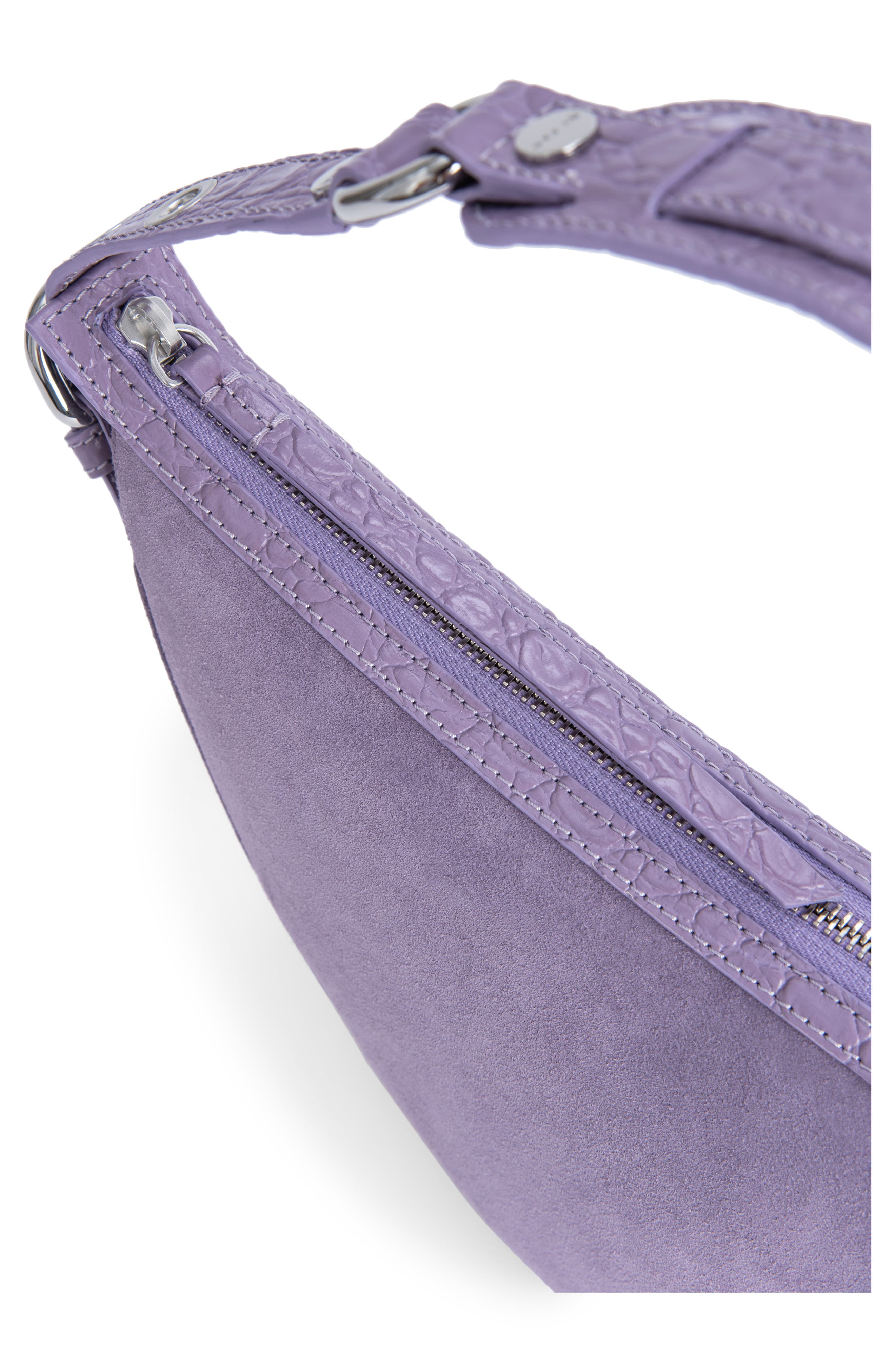 By Far Gib Suede Shoulder Bag, Alternate, color, 